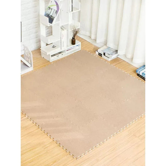 AIRM 10er Set Plüsch-Bodenmatten, Beige 30×30 cm (84220002)