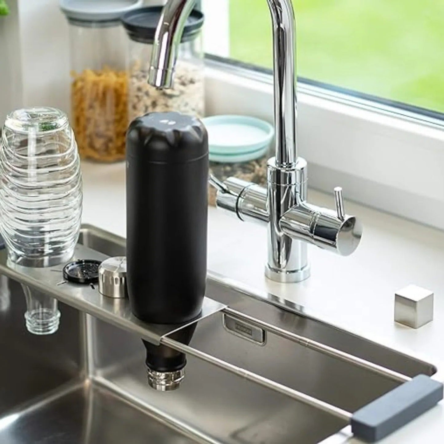 AIRM 3-in-1 Spülbecken-Organizer – Metallständer für Schwämme (8641)