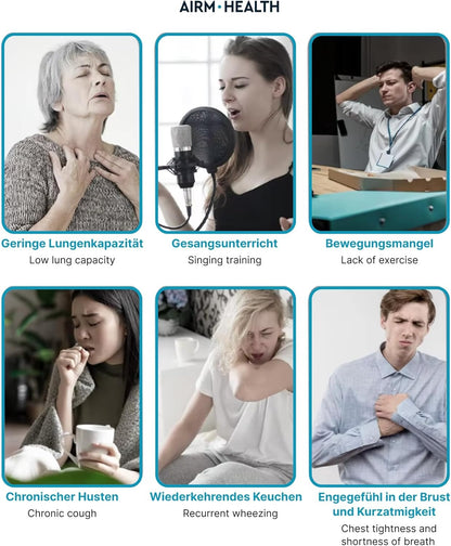 AIRM 3-Kammer Atemtrainer – Lungentrainer für Atemtraining & Reha (8442)