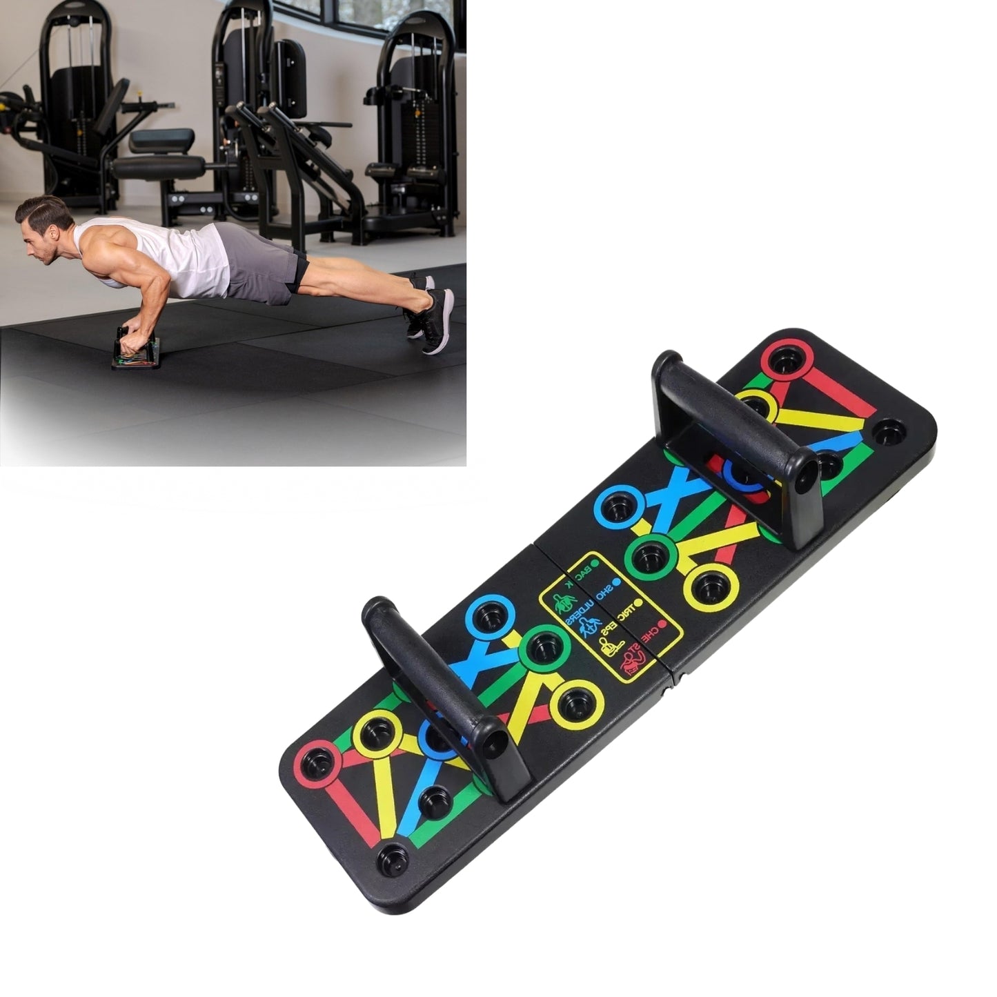 AIRM 14-in-1 Liegestützgriffe – Multifunktionales Trainingsbrett für Zuhause (60730001)