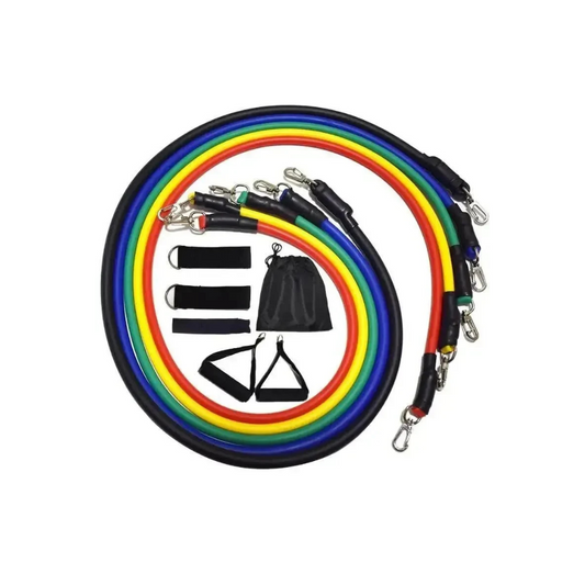 AIRM 5er-Set Widerstandsbänder mit Griffen – bis zu 100 kg Zugkraft (5731)