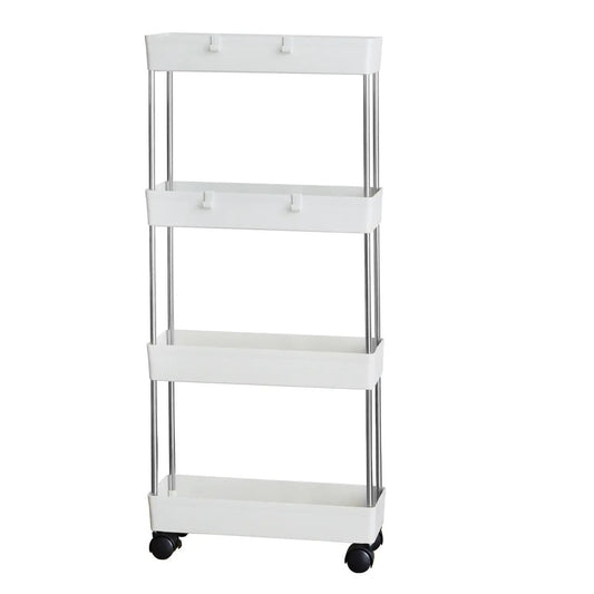AIRM 4-stöckiges Badezimmerregal, Weiß (5802)
